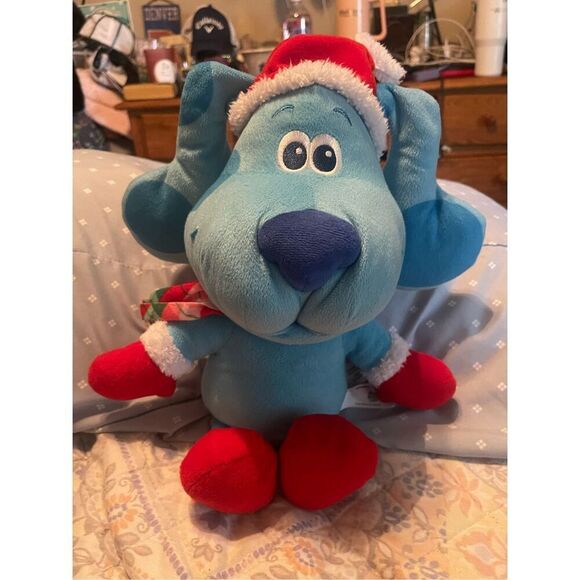 Nickelodeon Multicolor Blues Clues With Santa Hat Christmas Dog 15" - Picture 12 of 12